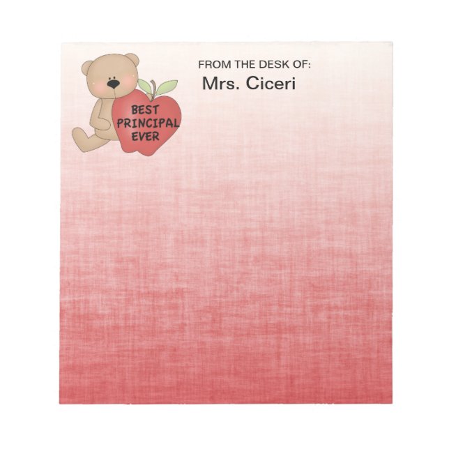 Cute Principal Notepad (Front)