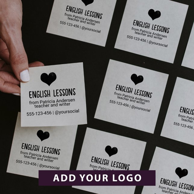Cute Private Teacher Logo Contact Self-inking Stamp (Creator Uploaded)