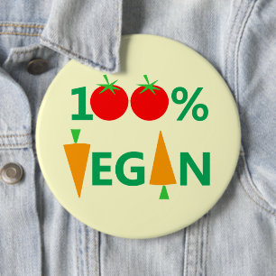Cute Pro Vegan Message Colourful Clever 6 Cm Round Badge