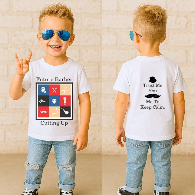 Cute Prof Barber Iconic Pictogram Baby T-Shirt (Creator Uploaded)