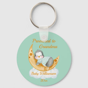 Cute Promoted to Grandma Baby Penguin  Key Ring