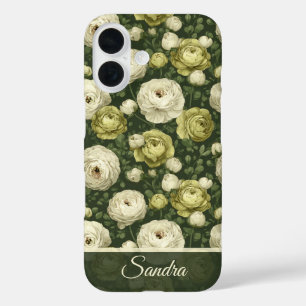 Cute Promotion Gift Ranunculus Floral Custom iPhone 16 Case