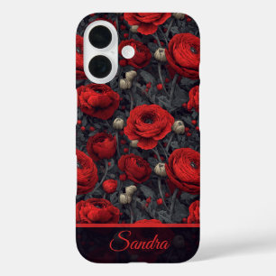 Cute Promotion Gift Ranunculus Floral Custom iPhone 16 Case