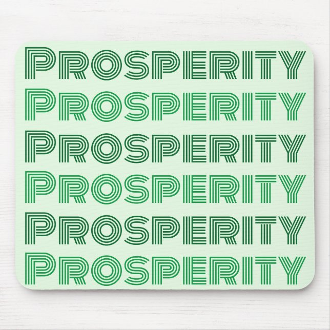 Cute Prosperity Green Inspirational Mouse Pad (Front)