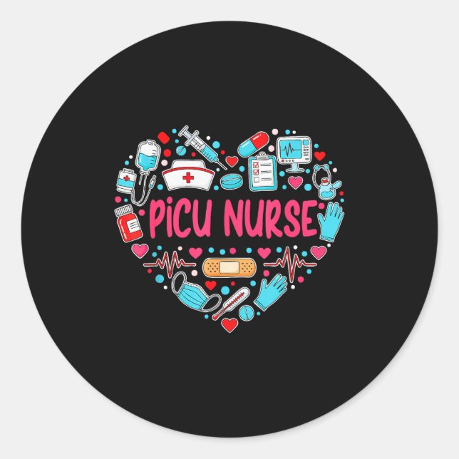 Cute Proud Cu Nurse Week Gift Cu Nurse Appreciatio Classic Round Sticker (Front)