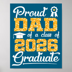 Cute Proud Dad Class 2026 Senior Poster