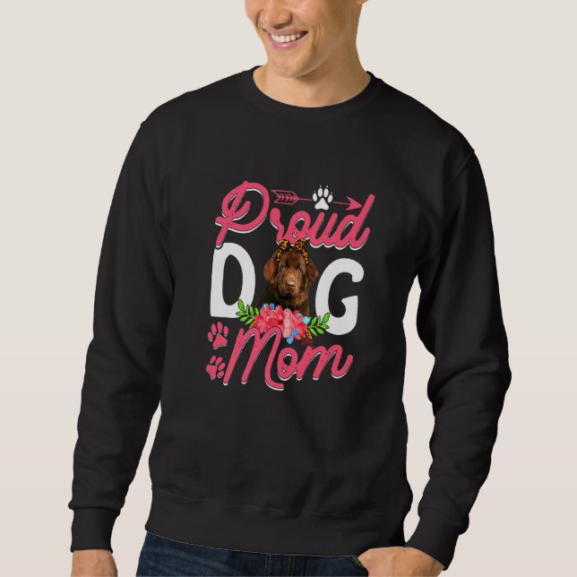Cute Proud Newfoundland Dog Mum  Mother's Day Sweatshirt (Front)