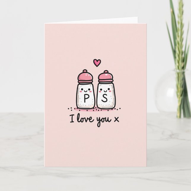 Cute Ps I Love You Card (Front)