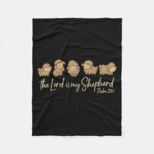 Cute Psalm 23_1 Sheep The Lord Is My Shepherd  Fleece Blanket
