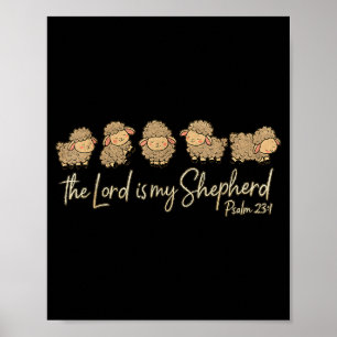 Cute Psalm 23_1 Sheep The Lord Is My Shepherd Poster