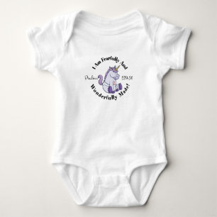 Cute Psalms 139:14 Design Baby Bodysuit