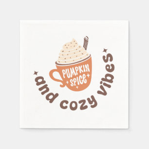 Cute PSL Fall  – Pumpkin Spice and Cosy vibes  Napkin