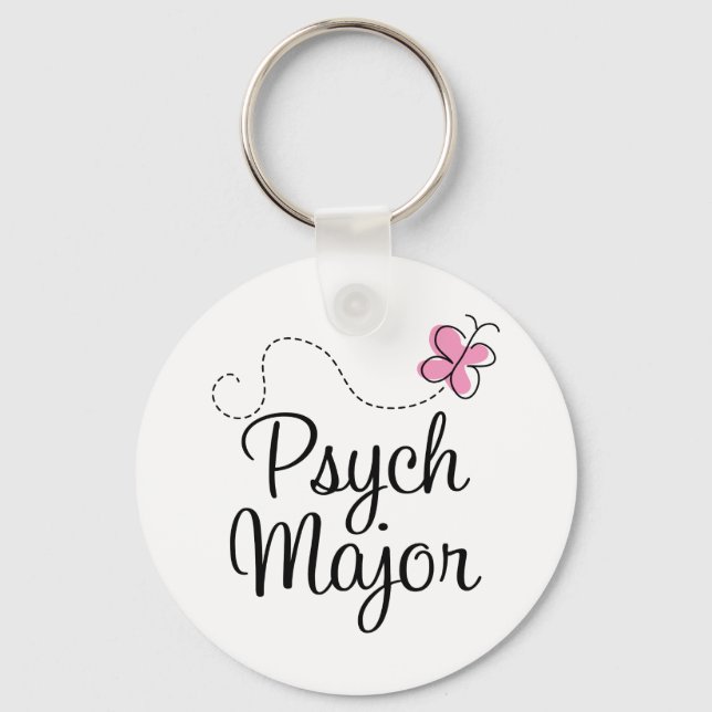 Cute Psych Major Gift Key Ring (Front)