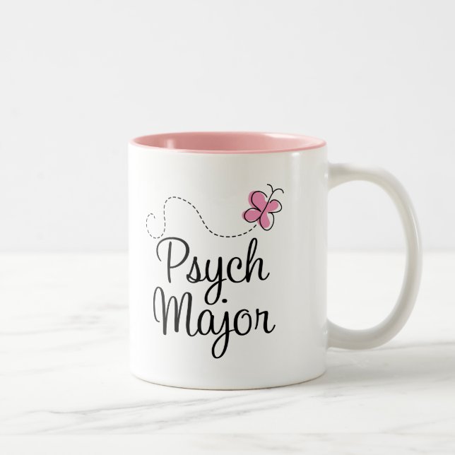 Cute Psych Major Gift Two-Tone Coffee Mug (Right)