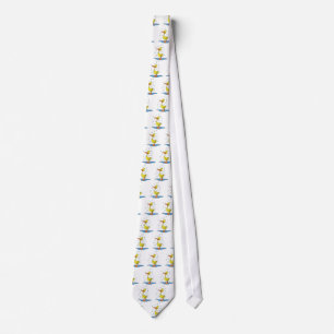 cute puddle duck in the rain tie