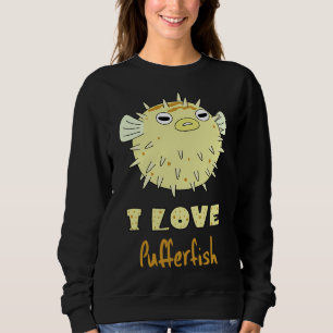 Cute Pufferfish Fishing Sweatshirt