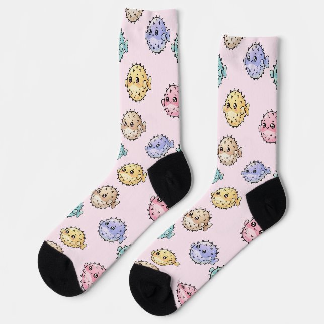 Cute Pufferfish Socks (Left)
