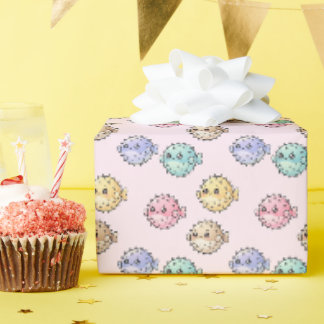 Cute Pufferfish Wrapping Paper