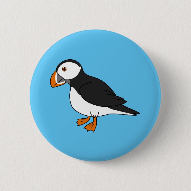 Cute Puffin 6 Cm Round Badge (Front)