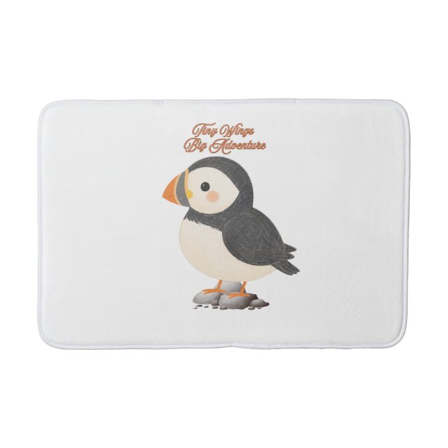 Cute Puffin Bath Mat (Front)