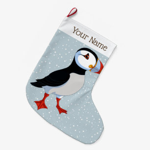 Cute Puffin Christmas Stocking
