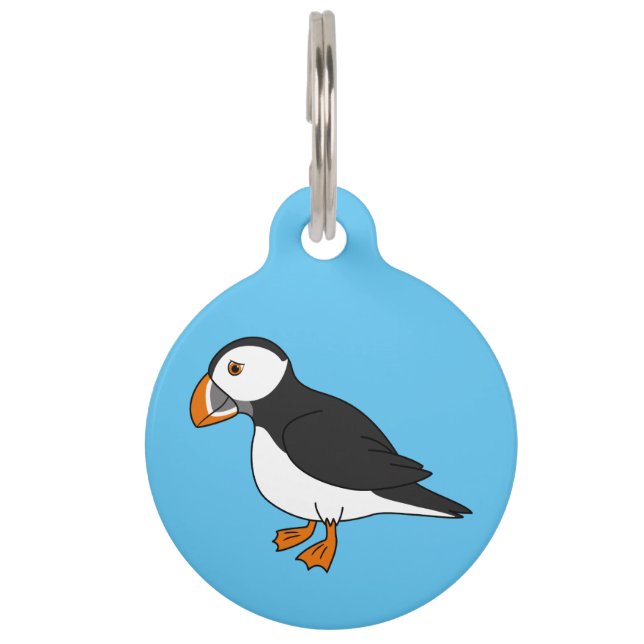 Cute Puffin Pet Tag (Front)