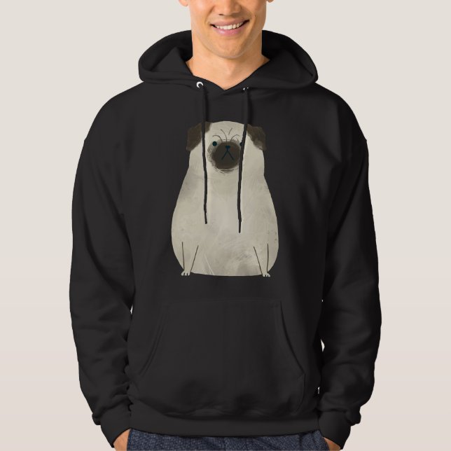 Cute Pug Art Design Classic T-Shirt 866 Hoodie (Front)