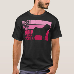 Cute Pug Art For Mum Women Breed Pet Dog Puppy Pug T-Shirt