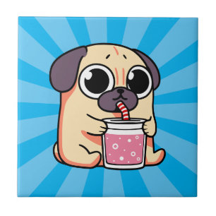 Cute Pug Ceramic Tile