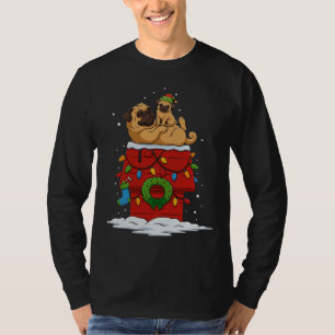 Cute Pug Christmas Gift — Funny Holiday Design T-Shirt
