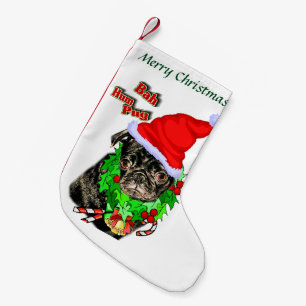 Cute Pug Christmas Small Christmas Stocking