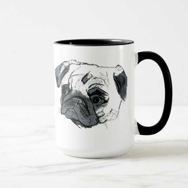 Cute Pug Coffee Mug (Right)