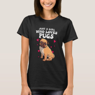 Cute Pug Designs For Women Girls Pet Dog Puppy Ani T-Shirt