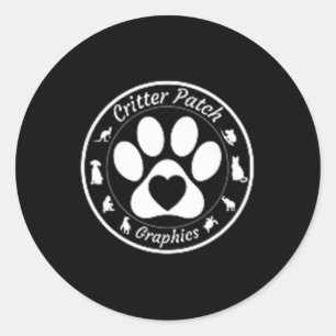 Cute Pug Dog And Snowman Friends Share Coffee On W Classic Round Sticker