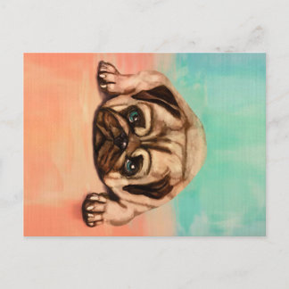 Cute Pug dog  | Cute Pug Lover Holiday Postcard