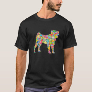 Cute Pug Dog Eggs Easter Day Dog Lover T-Shirt