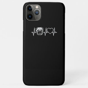 Cute Pug Dog Heartbeat Love Pug Dog iPhone 11 Pro Max Case