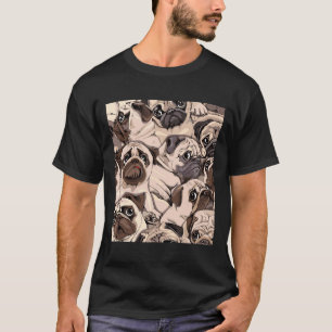 cute pug dog pattern 320 T-Shirt