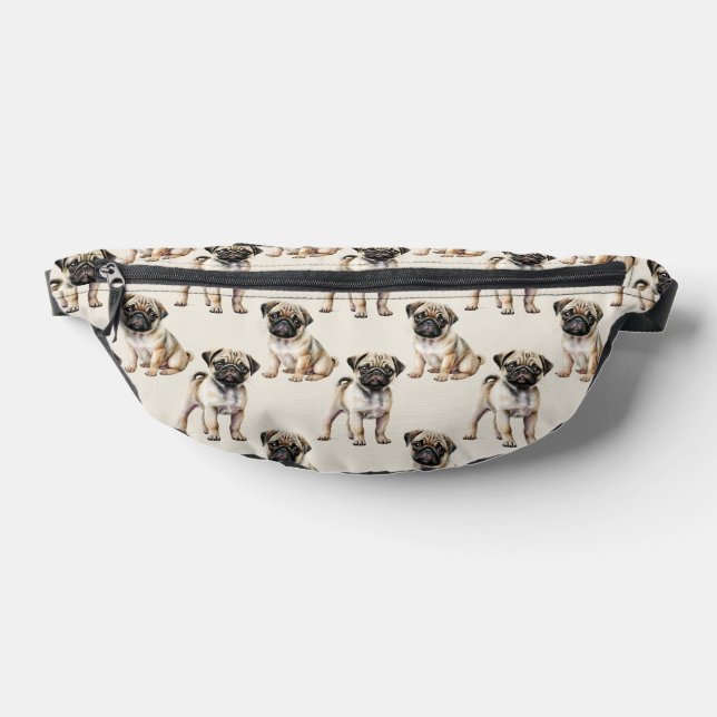 Cute Pug Dog Pattern Bum Bags (Lay Down)