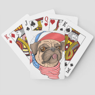 Cute Pug Dog Playing Cards