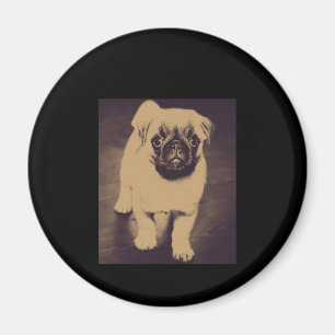 Cute Pug Dog Portrait Magnet