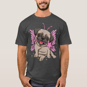 Cute Pug Dog, Princess, Fairy Pug Dog T-Shirt