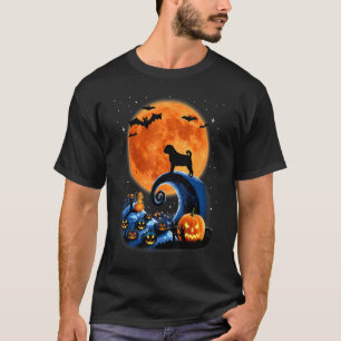 Cute Pug Dog Pumpkin Halloween Horror Dogs   Costu T-Shirt