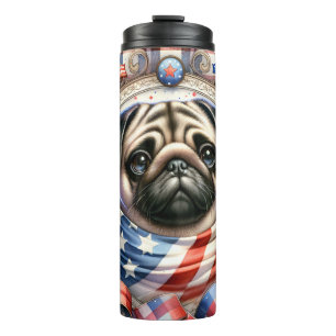 Cute Pug Dog Thermal Tumbler