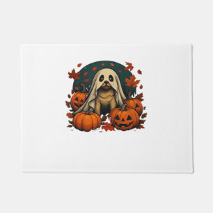 Cute Pug Dog With Pumpkins Fall Halloween Classic  Doormat