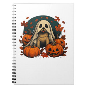 Cute Pug Dog With Pumpkins Fall Halloween Classic  Notebook