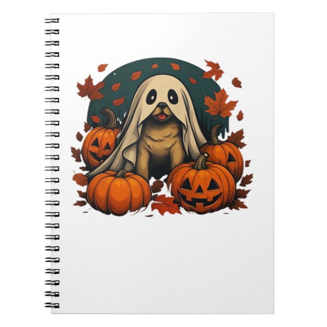 Cute Pug Dog With Pumpkins Fall Halloween Classic  Notebook (Front)