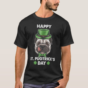 Cute Pug Face Dog Pun 17th March Ireland Saint Pat T-Shirt