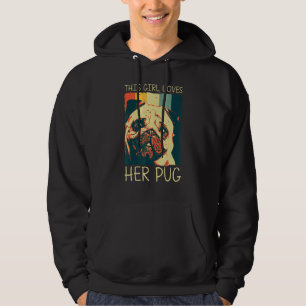 Cute Pug For Girls Kids Pet Dog Puppy Breed Pug Hoodie