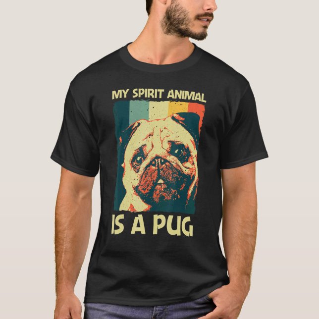 Cute Pug For Men Women Pet Dog Puppy Breed Pug  4 T-Shirt (Front)
